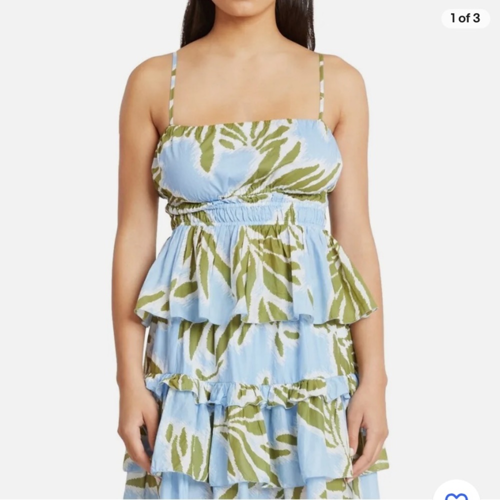 Tanya Taylor‎ Polina Top and Hazelle Skirt Matching Set Tropical Print Size: 1X - Picture 3 of 9